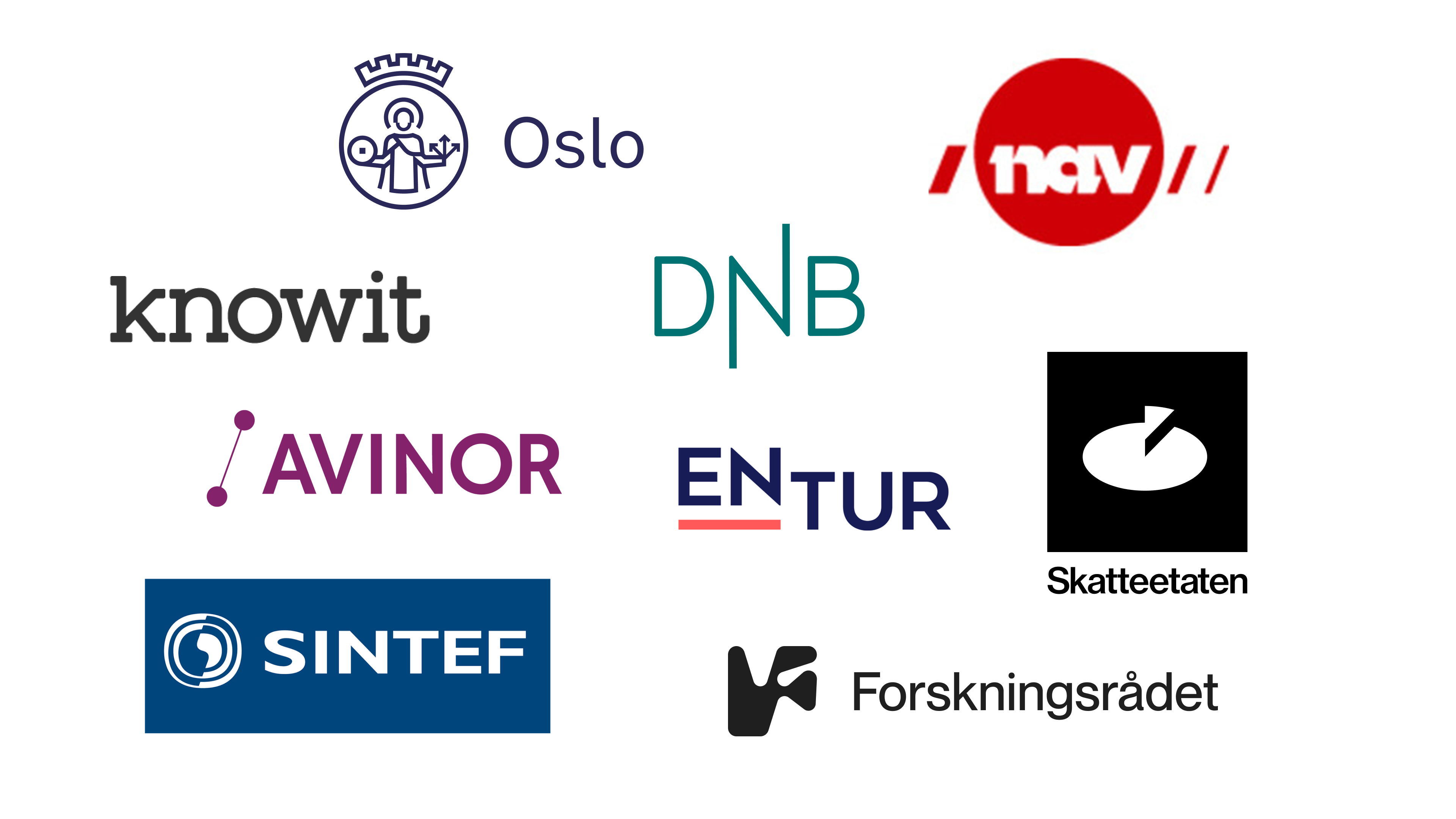 Logo-vegg med Knowit forskningspartnere i Transformit prosjektet